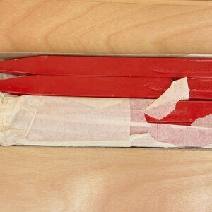 Dennison Sealing Wax Express Red 11″ Sticks / 4‑Piece Set / Rare Vintage